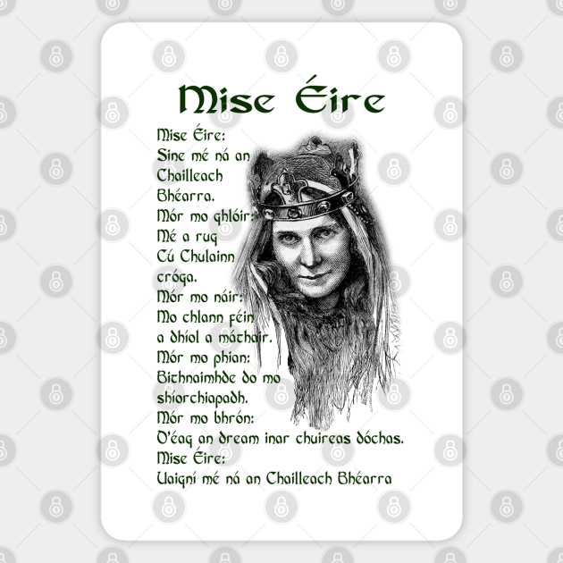 Mise Éire 1912 Irish Poem by Patrick Pearse Gaeilge Sticker TeePublic
